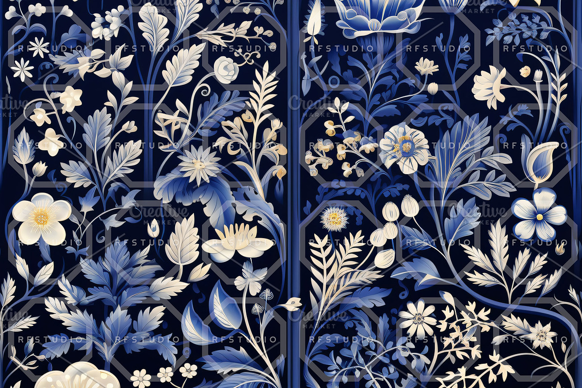 FUSION CHINOISERIE. Seamless Pack, a Texture Illustration by RefinedFantasyStudio (Photo 6 of 9)