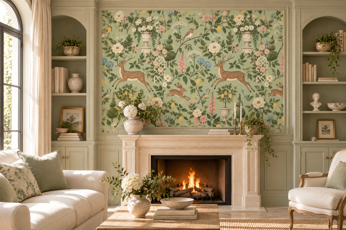 Enchanted Garden Seamless Wallpaper, a Wallpaper Graphic by by creative paper (Photo 9 of 15)