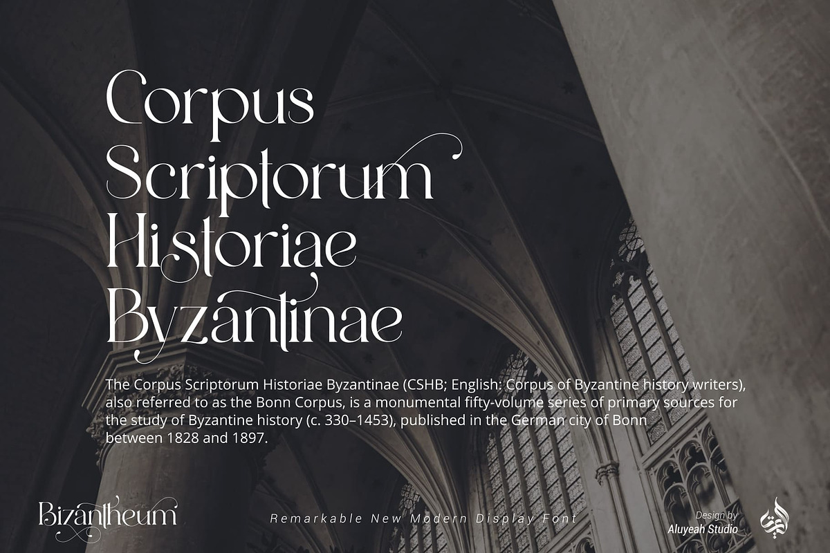 Bizantheum, a Serif Font by Aluyeah Studio (Photo 6 of 15)