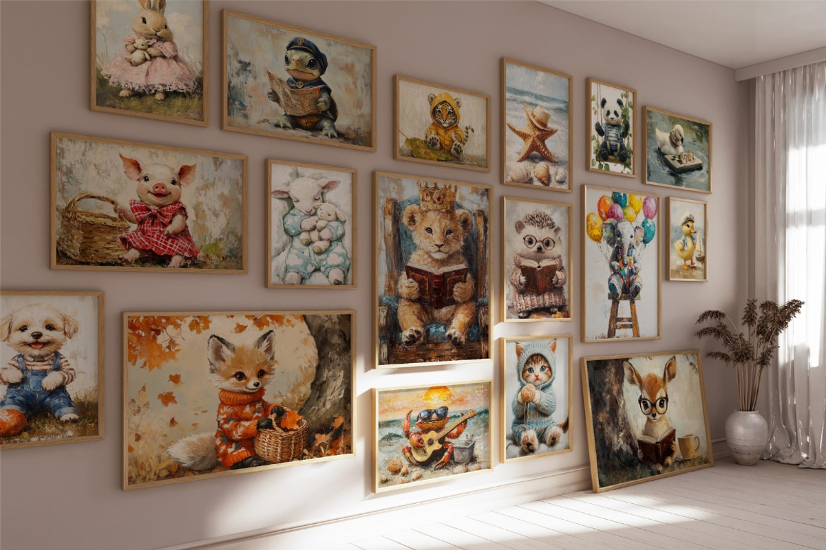 Self Portraits Animal Wall Art, an Illustration by PrintablesByFranklyn (Photo 1 of 7)