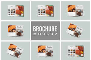 A4 Bifold Brochure Mockup Bundle 79