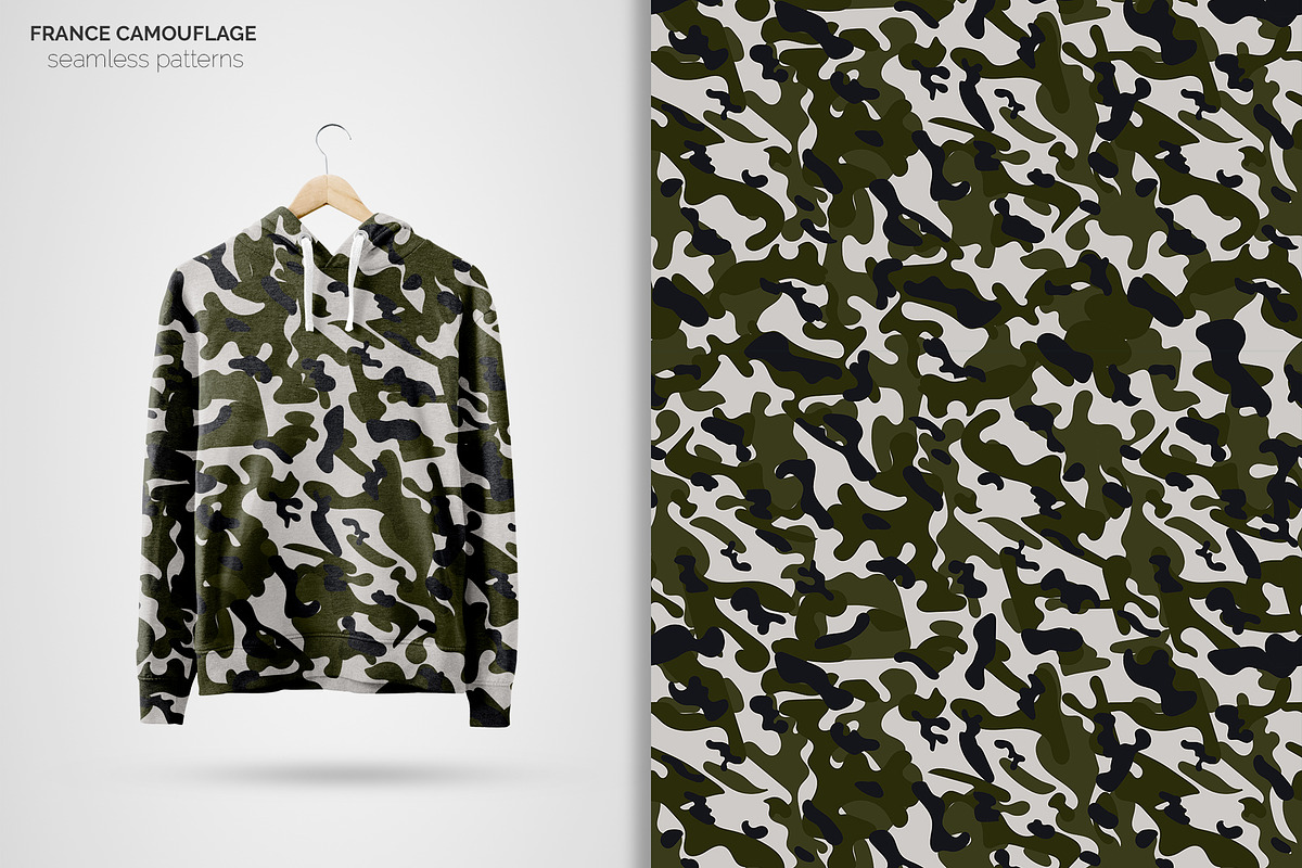 France Camouflage Seamless Patterns, a Pattern Graphic by 3Y_Design (Photo 4 of 6)