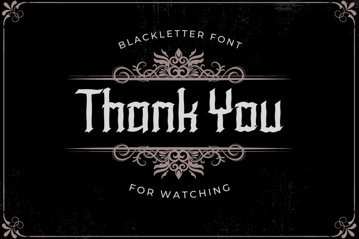 RHESON Blackletter font, a Blackletter Font by twinstd (Photo 11 of 13)