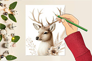 Boho Animal Portraits Clipart, an Illustration by DreamCafeArt (Thumbnail 6 of 6)