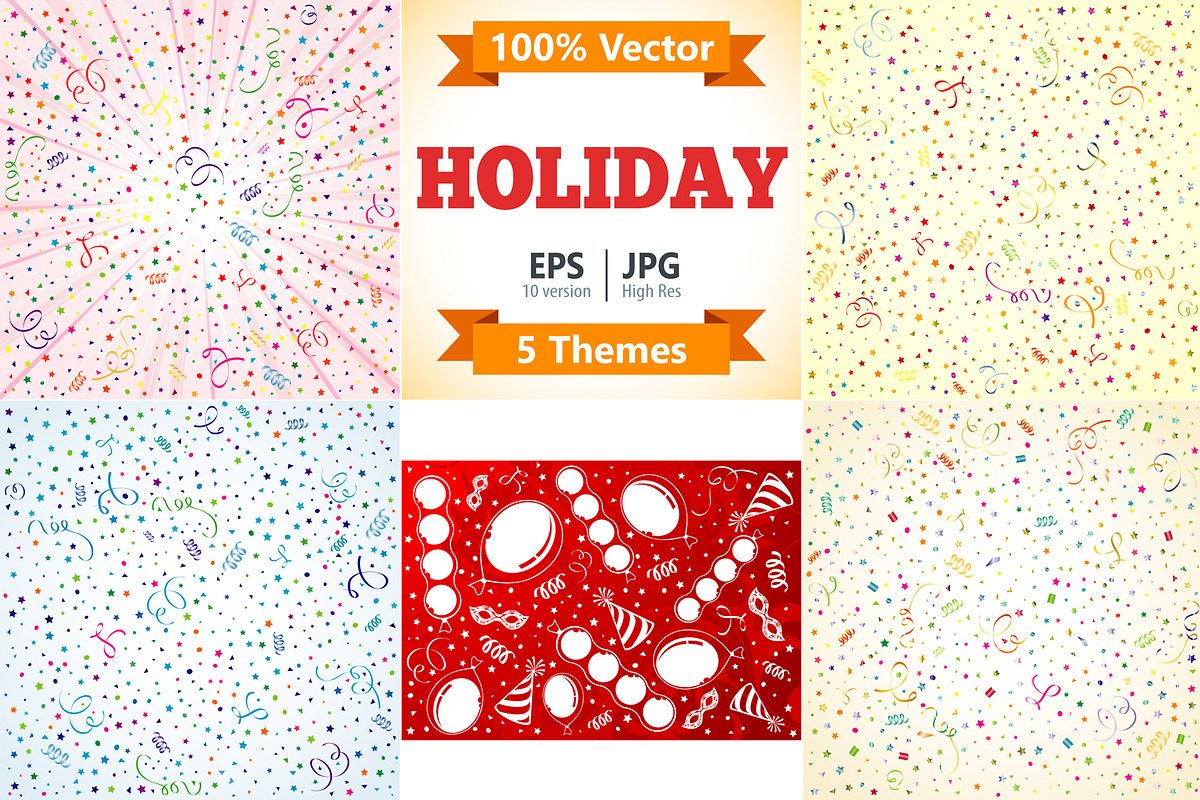 Birthday, Christmas Backgrounds, a Decorative Illustration by TAlex (Photo 1 of 6)