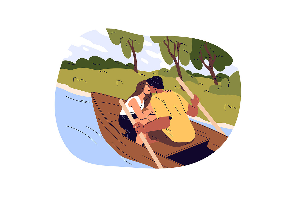 Love couples on romantic date set, a Person Illustration by PaperTrident (Photo 2 of 9)