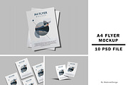 A4 Flyer Mockup, a Print Template by mahremdesign (Thumbnail 1 of 12)