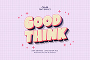 Text Effect Good Think, a Layer Style Add-On by Navy Graphic (Thumbnail 1 of 2)