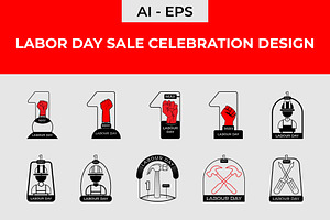 Labor day sale celebration design