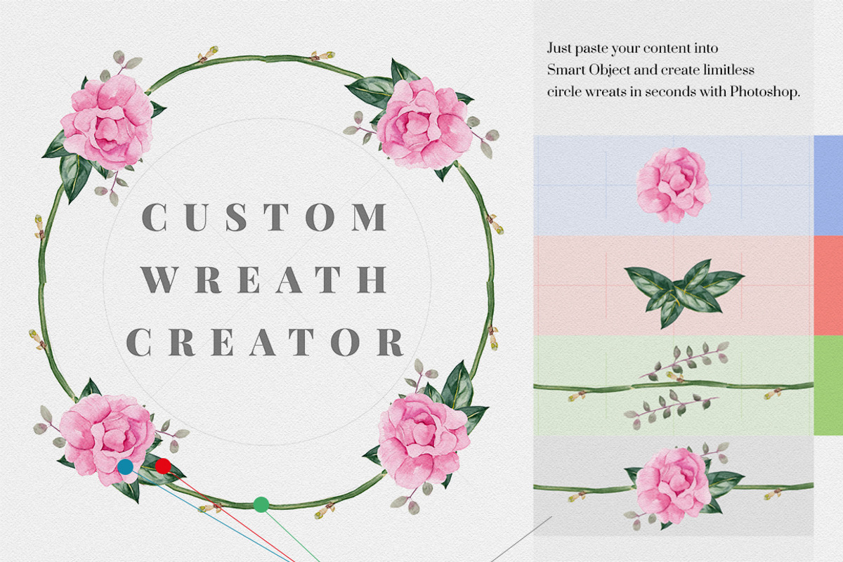Custom Wreath Creator With Flowers, an Illustration by emine (Photo 3 of 5)