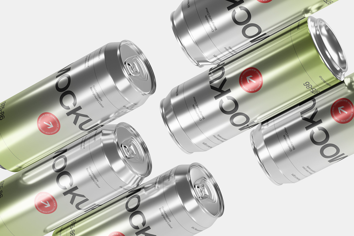 10 PSD Realistic Aluminum Can Mockup, a Packaging Mockup by East Gallery (Photo 8 of 10)