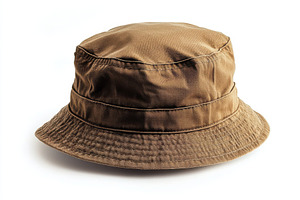 Brown bucket hat fashion accessory h, a Photo by Pixeness Studio
