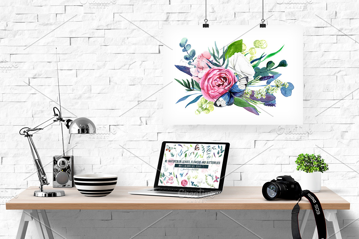 Watercolor Flowers, 10 Arrangements, a Decorative Illustration by JSolomatina (Photo 4 of 4)