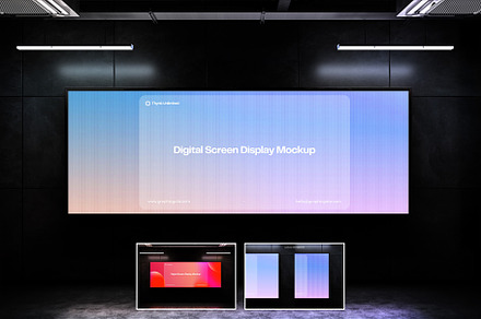 Horizontal Digital Screen Mockup