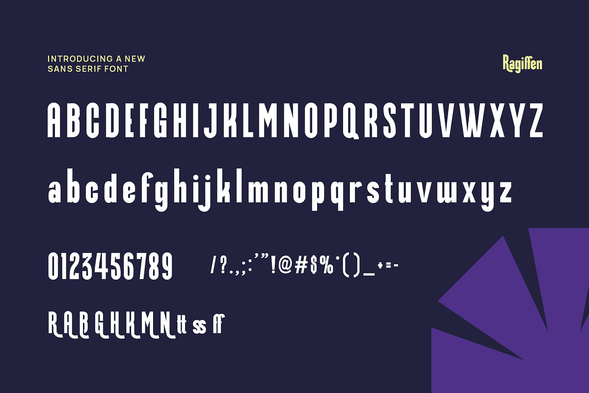 Ragiffen Modern Futuristic Sans Seri, a Sans Serif Font by Perfectype (Photo 6 of 6)