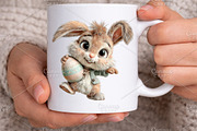 Easter Baby Bunny Clipart Bundle, an Illustration by Canvas Craft (Thumbnail 4 of 7)