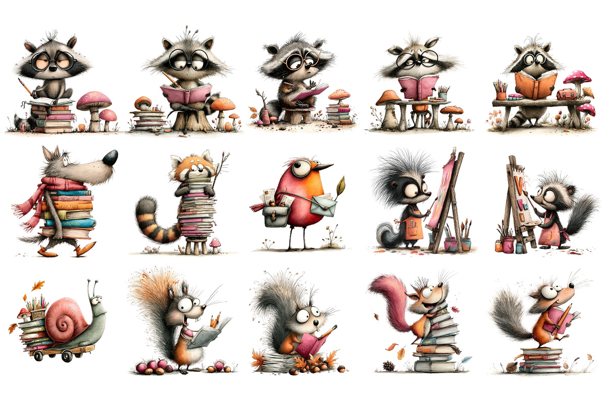 Woodland School PNG Clipart, an Education Illustration by Nicolle's Colorful Art (Photo 6 of 6)