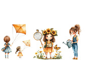 Whimsical Summer Girl Clipart, an Illustration by Designworld (Thumbnail 4 of 5)