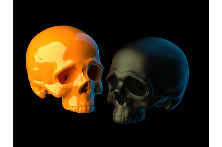 Abstract 2 sculpted orange and black