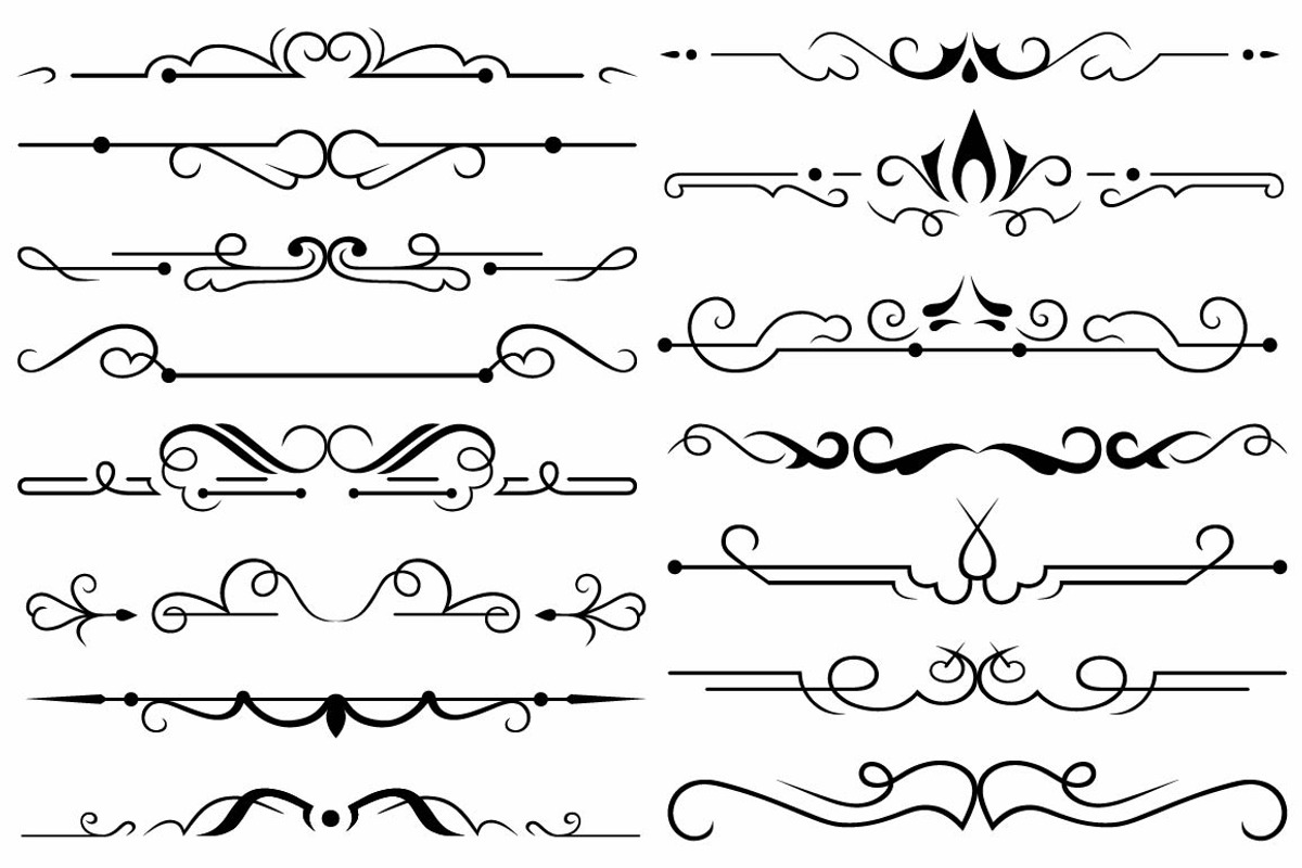 Vector set ornaments 49, a Pattern Graphic by LineworkStock