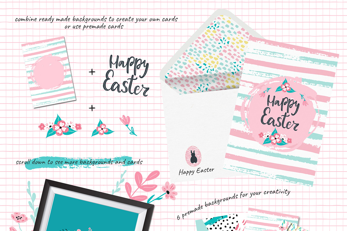 Happy Easter DIY creative kit, a Decorative Illustration by Cozy pattern shop (Photo 5 of 13)