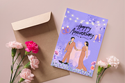 Elegant Anniversary Cards Template, a Card Template by WynterLife Studio (Thumbnail 1 of 6)