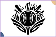 Tribal Baseball Badge Vector SVG PNG, a Sport Illustration by Gfx Expert Team (Thumbnail 3 of 3)