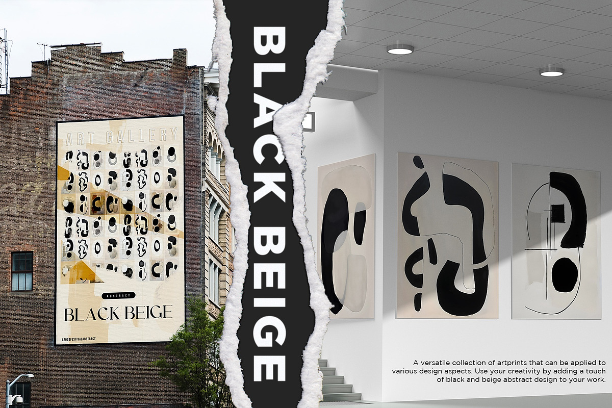 Modern Beige and Black Abstraction, a Decorative Illustration by Vibrand Studio (Photo 11 of 11)