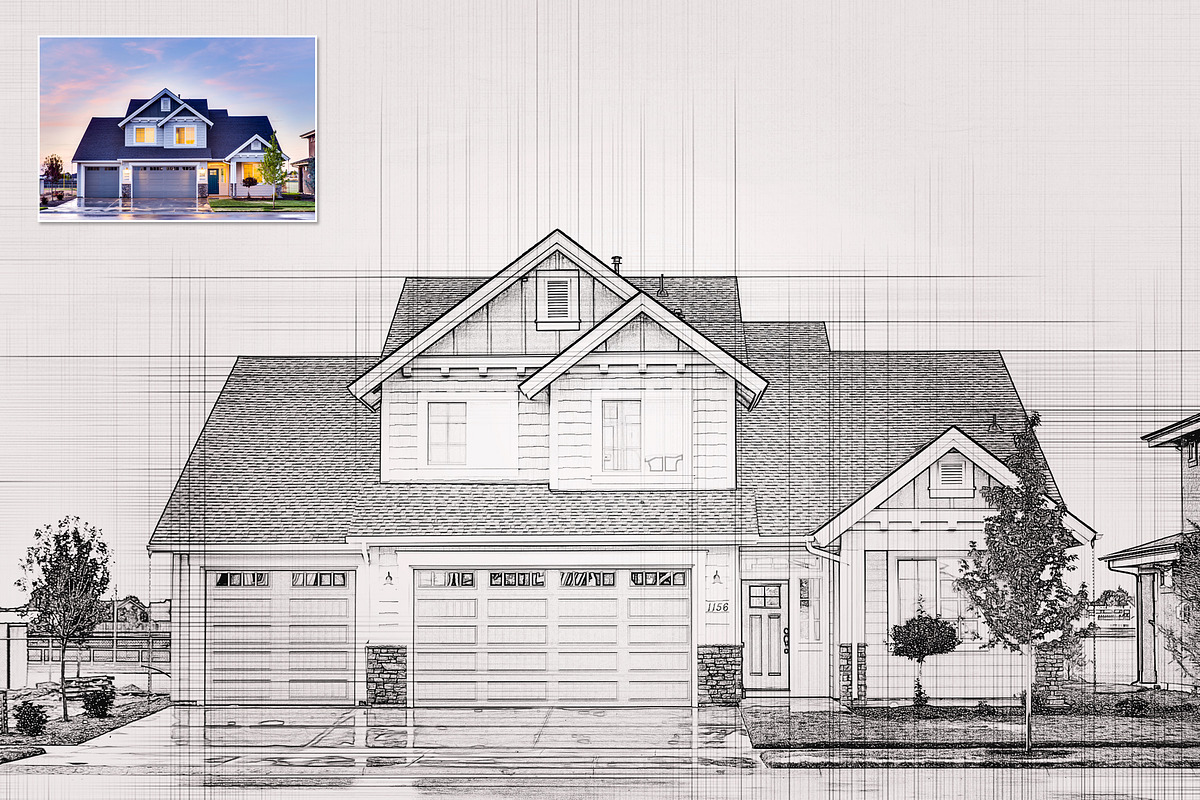 Architectural Sketch Effect, an Action Add-On by U_Design (Photo 3 of 6)