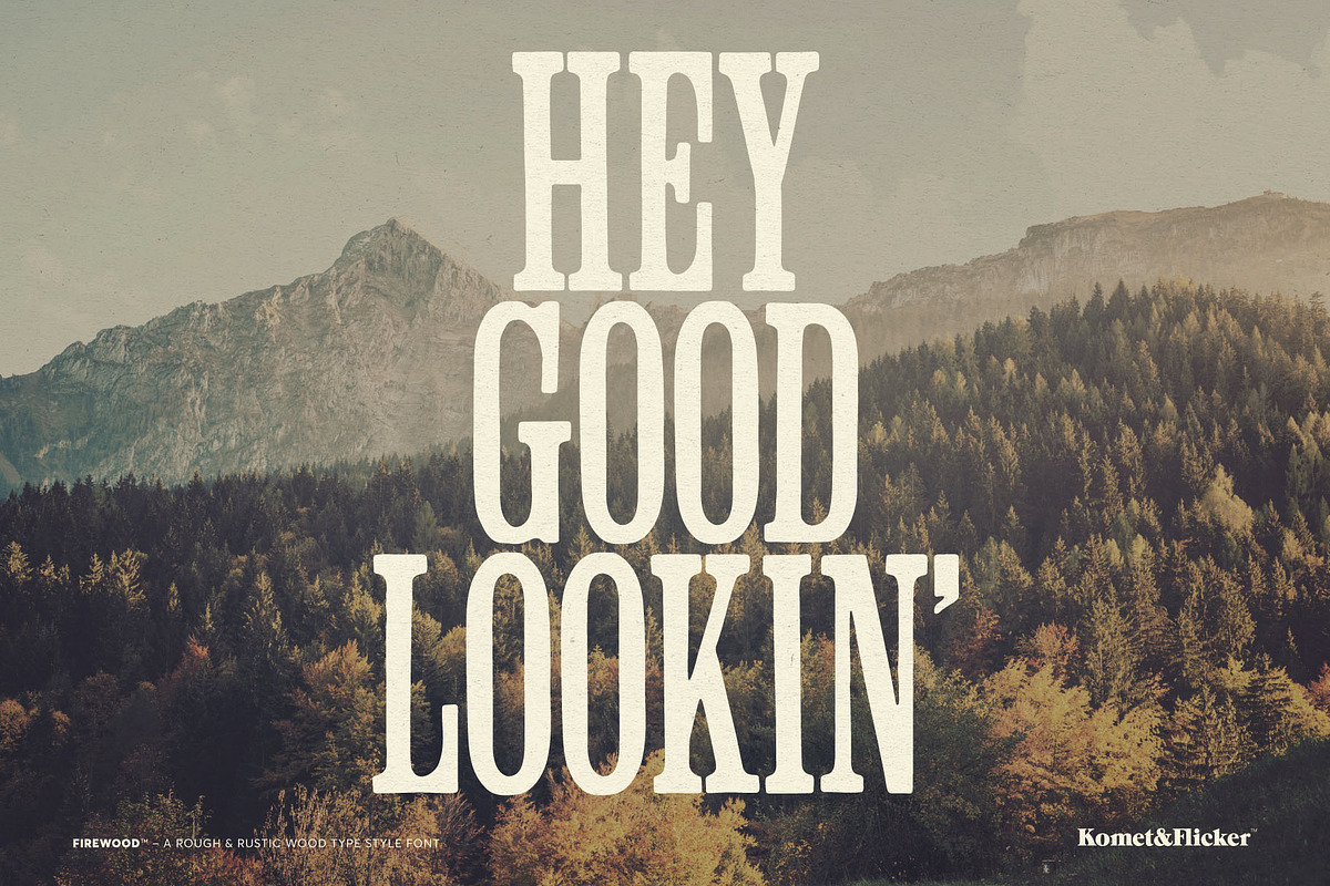 The Wood Type Font Bundle, a Font by Komet & Flicker (Photo 7 of 13)