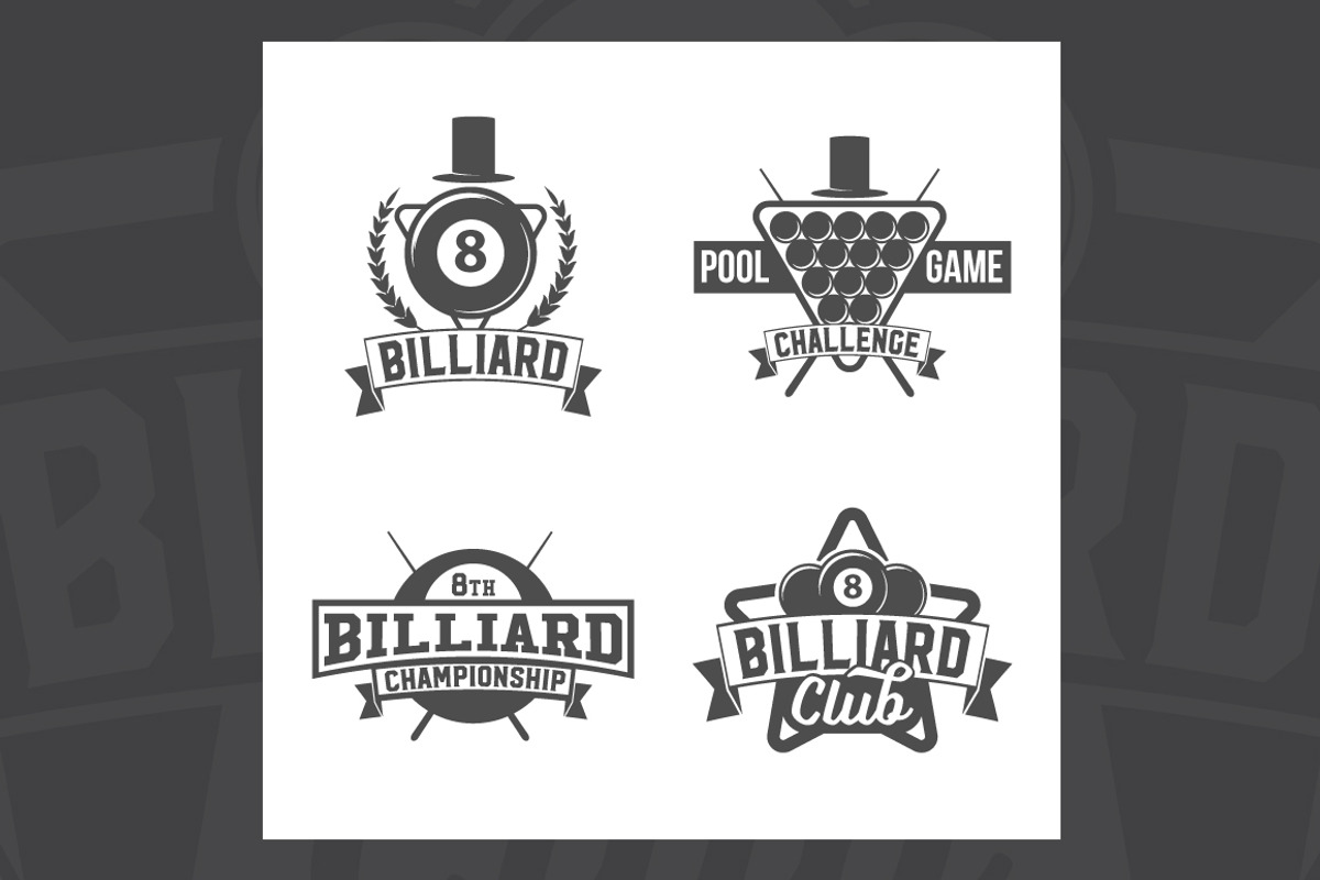 Billiards emblems and labels, a Branding & Logo Template by Alex_Ivanov