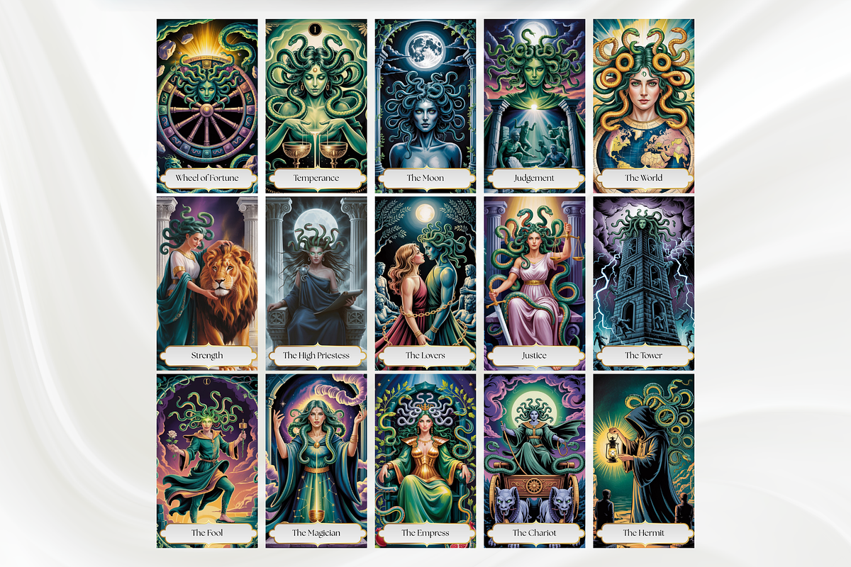 Medusa Tarot Cards Deck, an Object Illustration by Mugio (Photo 2 of 6)