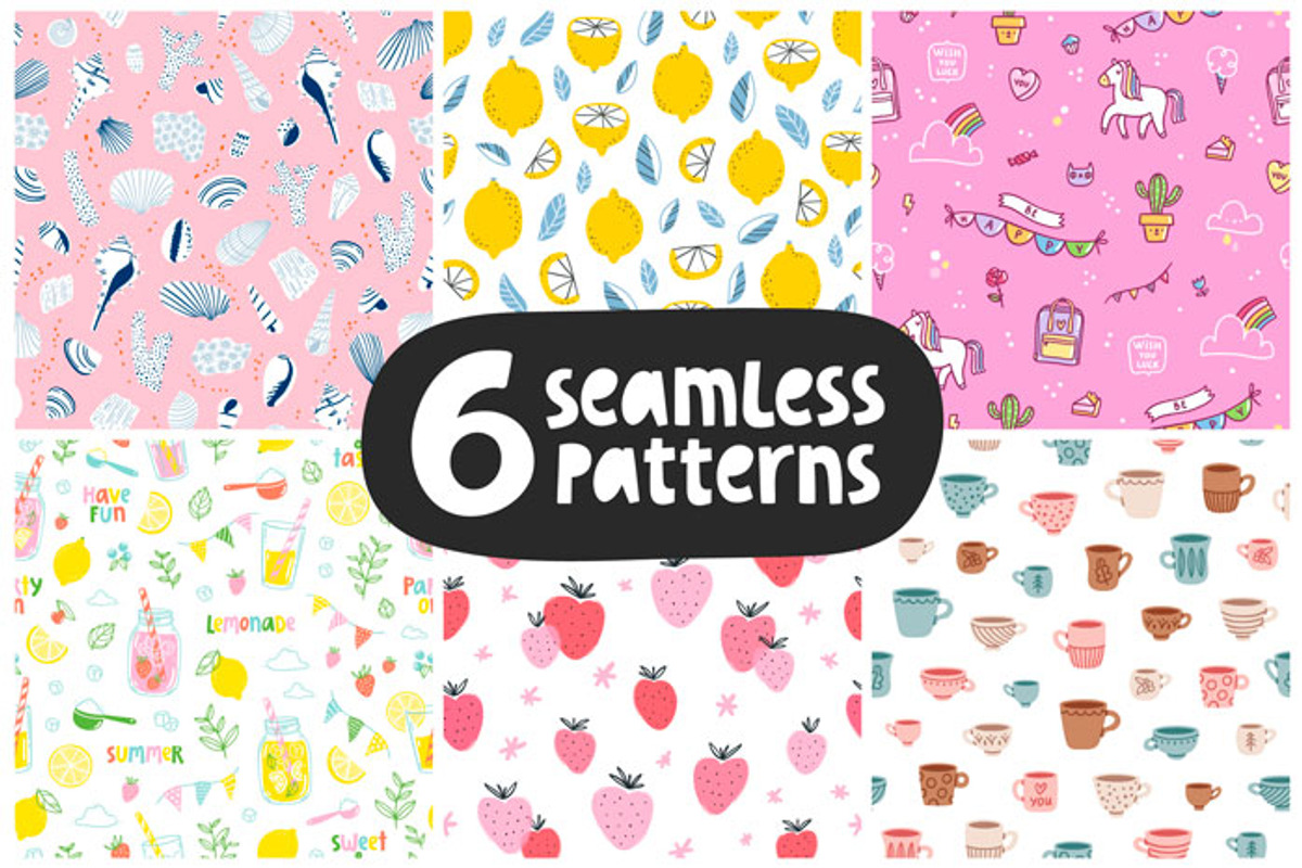 Awesome patterns set part 1, a Pattern Graphic by Stolenpencil (Photo 1 of 7)