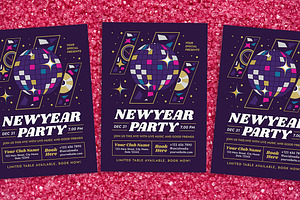 New Year Party Flyer, a Flyer Template by Gumico Studio.
