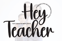 Hey Teacher | Script Font