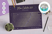 2027 Moon Phase Calendar Southern, a Poster Template by insemar (Thumbnail 1 of 5)