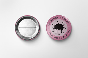 Pin Badge Mockup