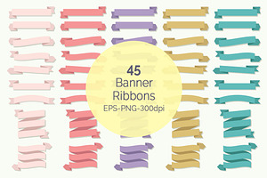 Banner Ribbons Clipart Set