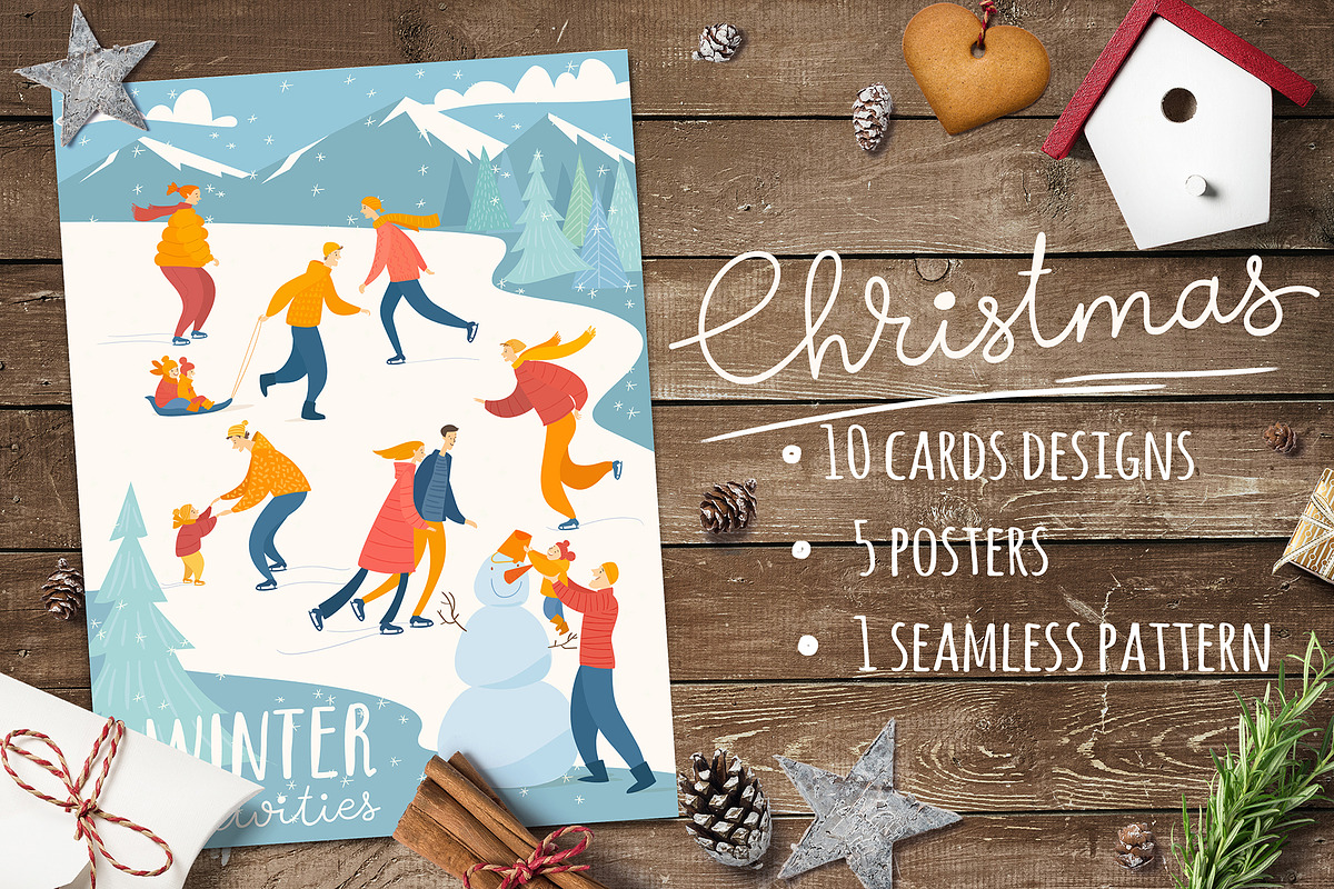Christmas cards and posters, a Person Illustration by Giraffarte (Photo 1 of 6)