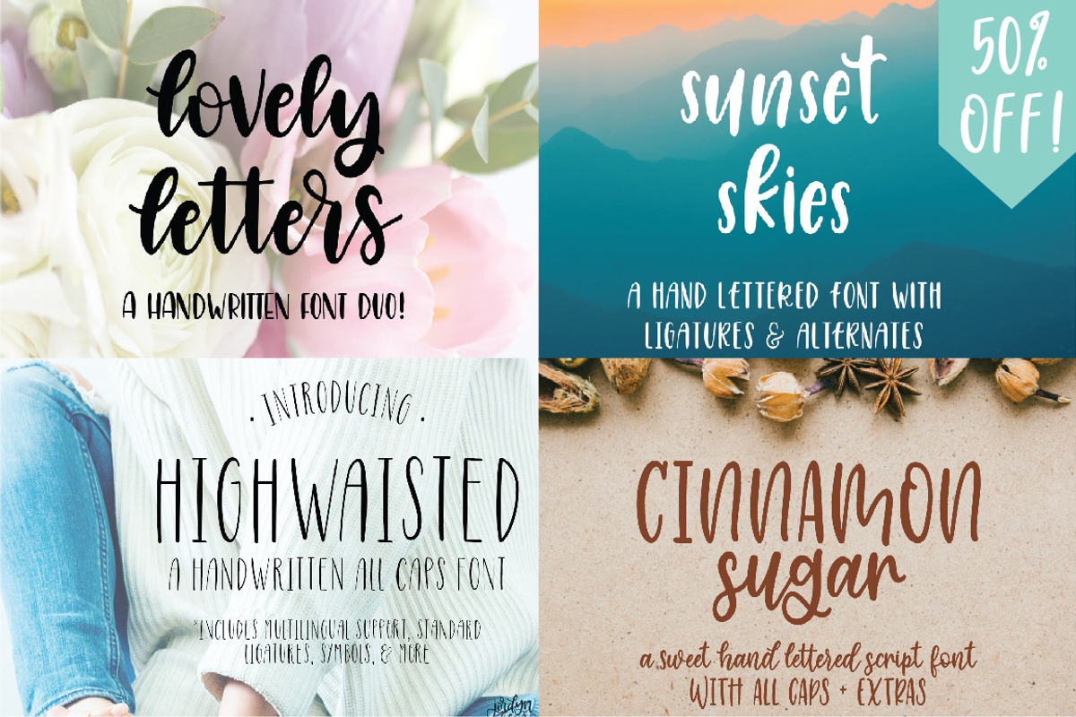 Hand Lettered Font Bundle