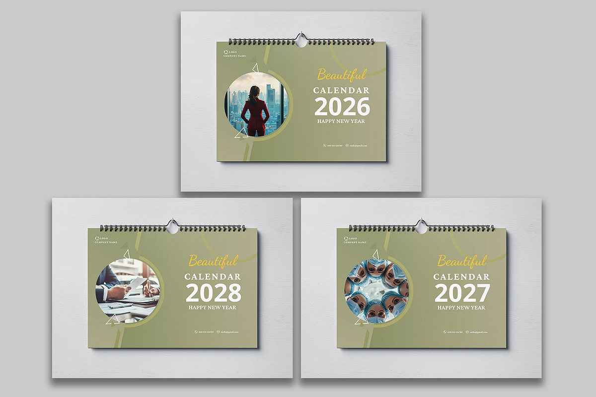 Calendar Template/Landscape 2026-28, a Stationery Template by Design Zone (Photo 7 of 8)