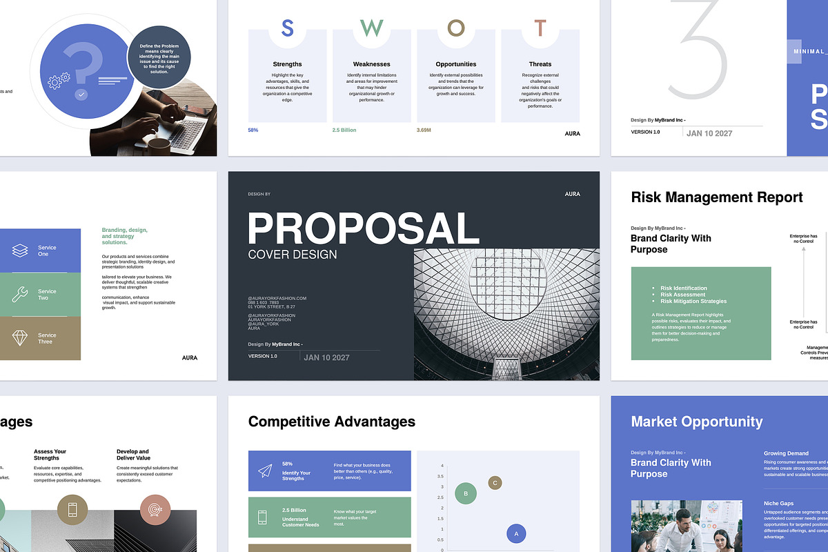 AURA Project Proposal Presentation, a Presentation Template by GoldenPixelStudio (Photo 4 of 29)