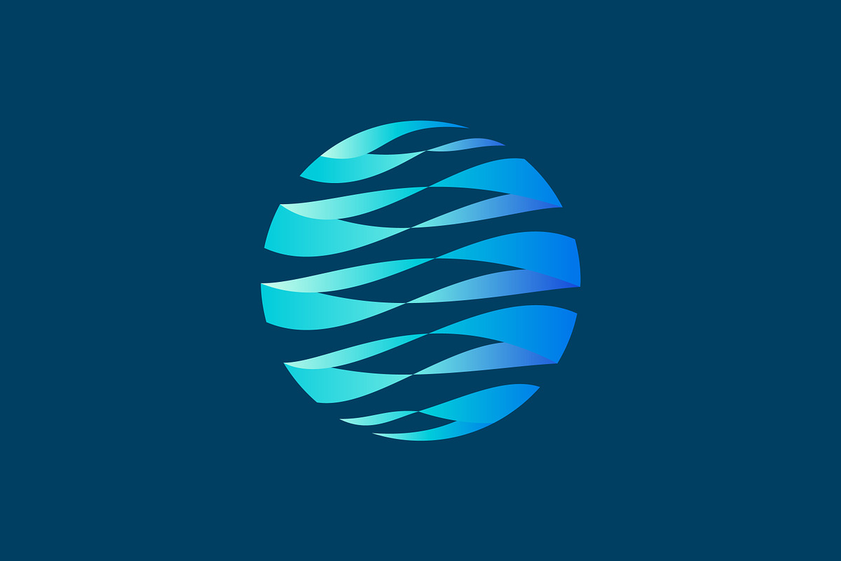 Abstract Circle Deep Blue Wave Logo, a Branding & Logo Template by Signatoro (Photo 4 of 4)