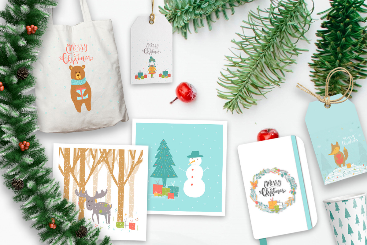 Very Christmas Animals, an Animal Illustration by UTM Studio (Photo 8 of 9)