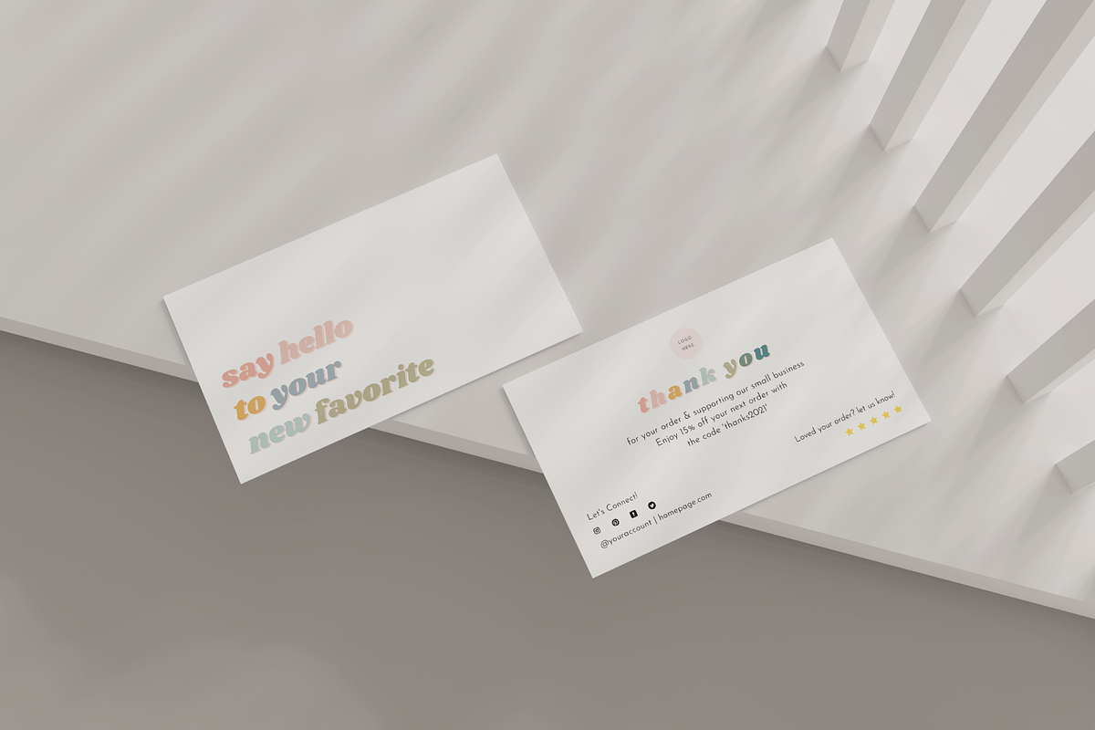 Thank you card for Canva template, a Stationery Template by Hellohastore (Photo 5 of 8)