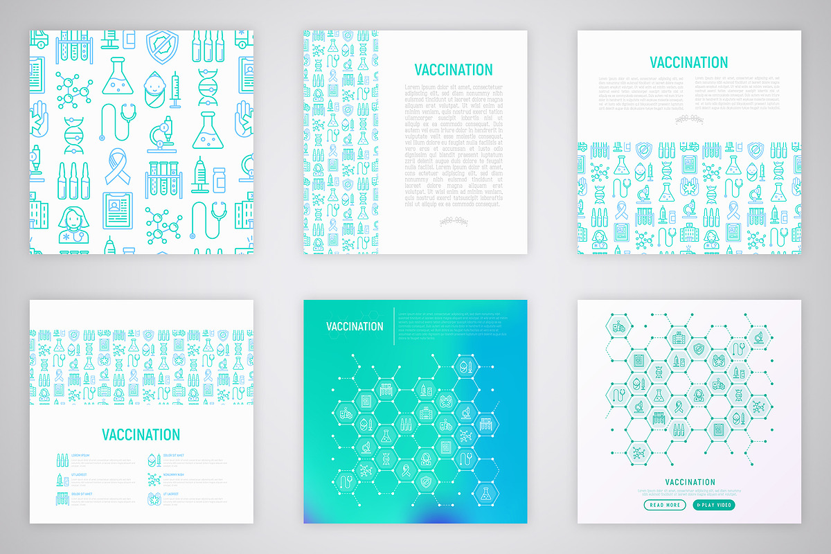 Vaccination Icons Set | Concept, an Outline Icon by Alex Blogoodf (Photo 4 of 12)