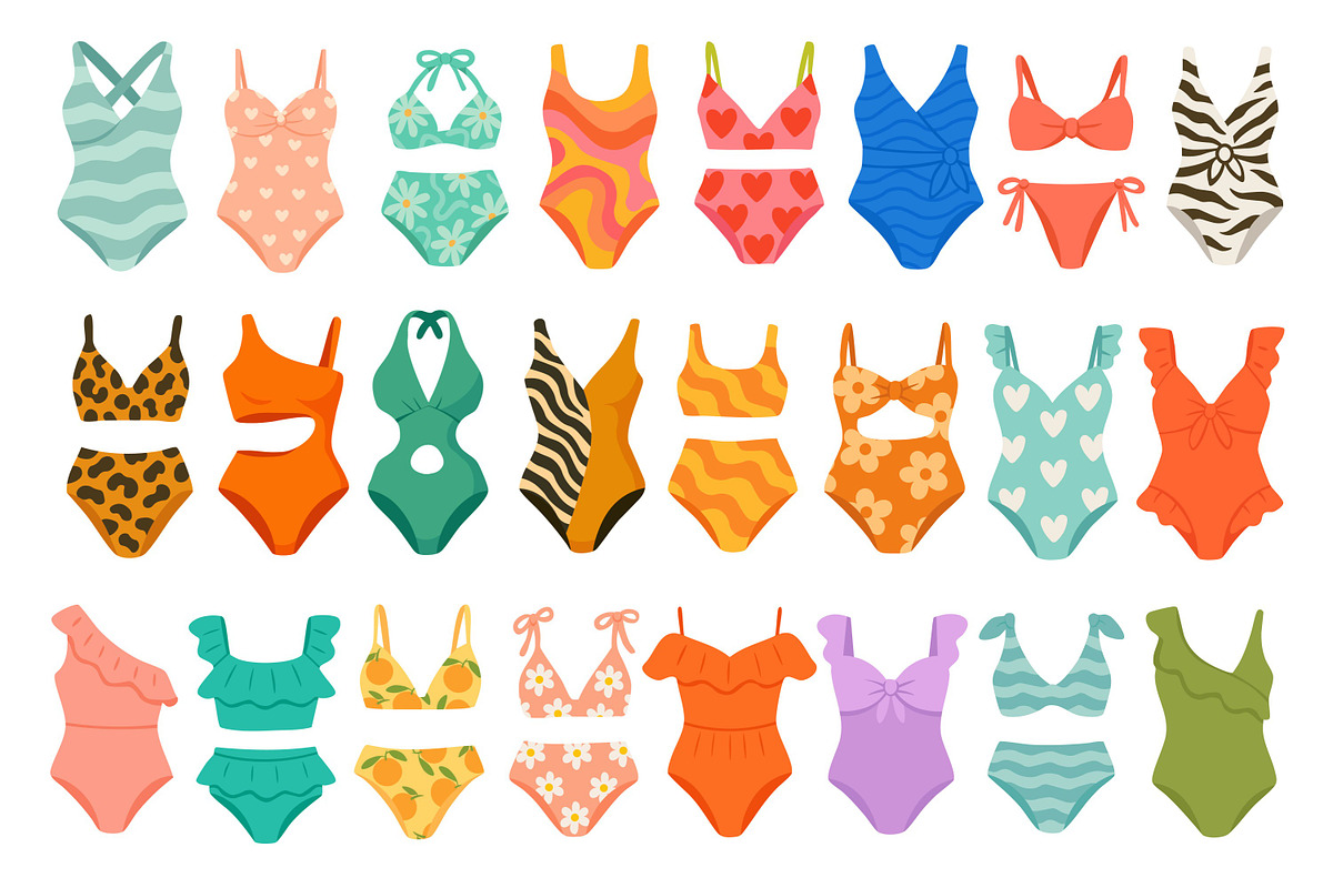 Swimwear Set, a Seasonal Illustration by ananastya (Photo 2 of 3)