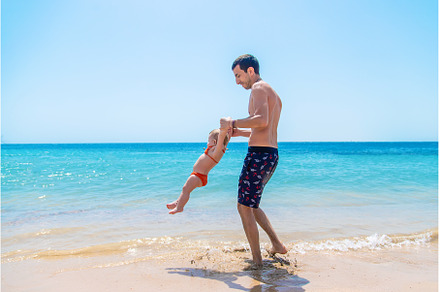 The father tosses the baby against, a Person Photo by yanadjana