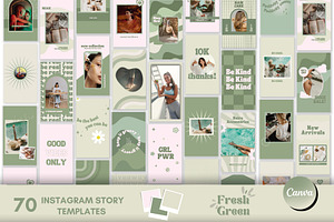 Green Instagram Story Template Canva