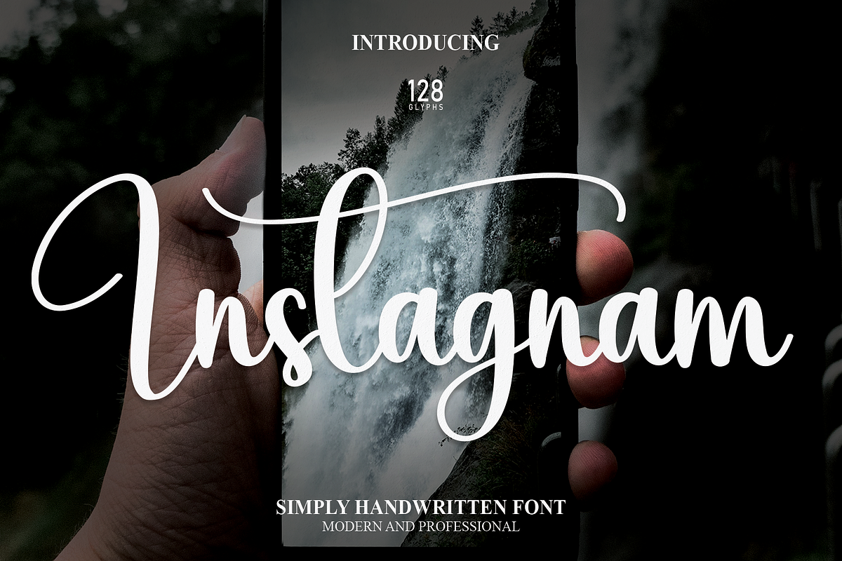Instagnam | Script Font, a Script Font by Scratchones (Photo 1 of 8)